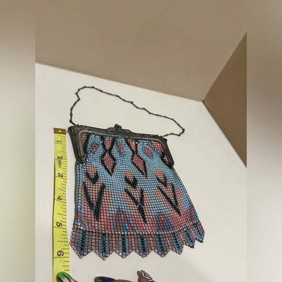 Whiting & Davis 1930’s Sterling Plated “Elsah” Mesh Handbag - Picture 9 of 10